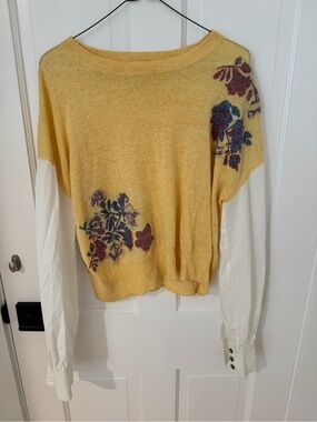 cinq a sept Soft Yellow Knit Sweater